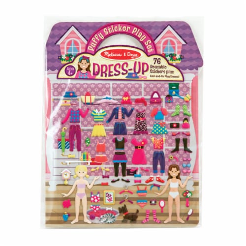 Melissa & Doug® Dress-Up Puffy Sticker Play Set Perspective: front