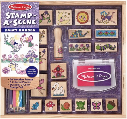 melissa and doug stamp a scene fairy garden