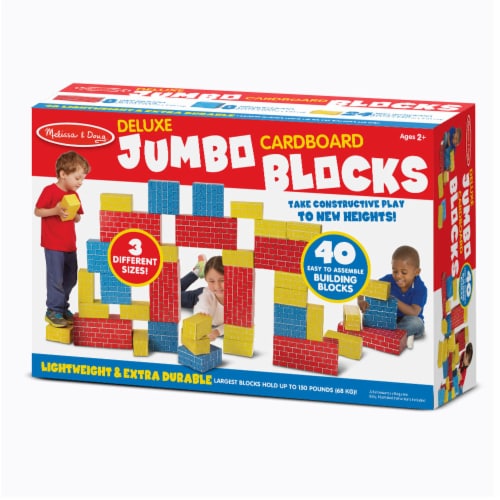 Melissa Doug Deluxe Jumbo Cardboard Blocks 40 Pieces 40 Count King Soopers