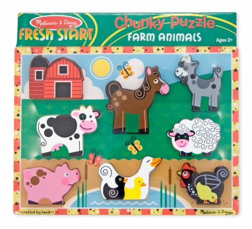 Melissa & Doug® Fresh Start Farm Animals Chunky Puzzle Perspective: front