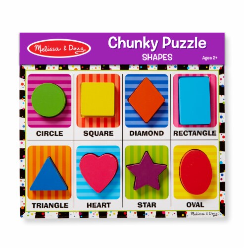 Melissa & Doug® Shapes Chunky Puzzle Perspective: front