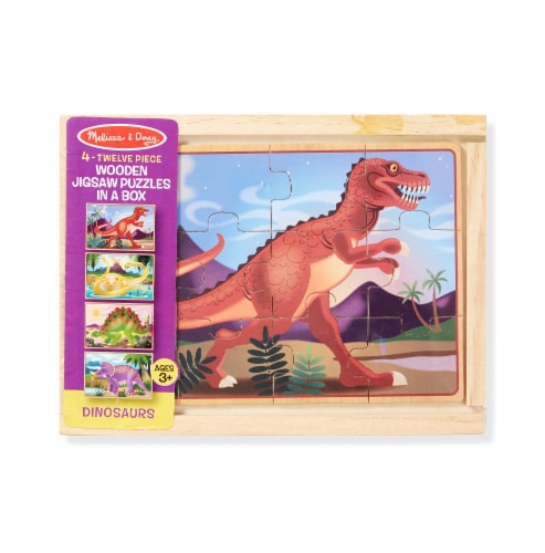 Melissa & Doug Dinosaurs Kids' Wooden Puzzle Set in a Storage Box - 4pk