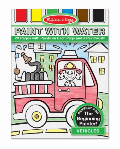 Melissa & Doug® Paint with Water Art Pad - Vehicles Perspective: front