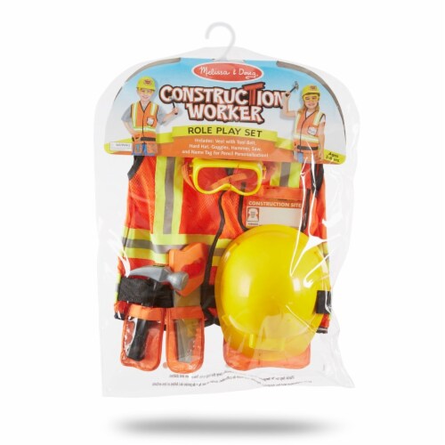 Melissa Doug Construction Worker Role Play Costume Set 1 unit Harris Teeter