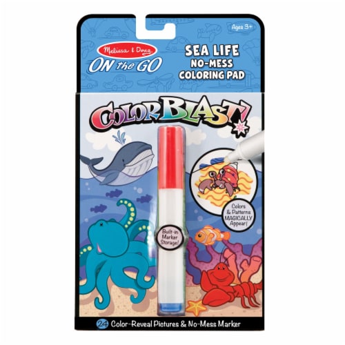 Melissa & Doug® Colorblast! Sea Life No-Mess Coloring Pad, 1 ct