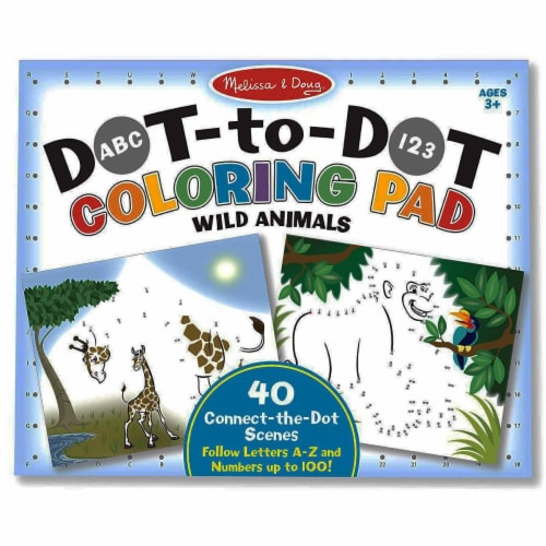 Melissa And Doug Dot To Dot Wild Animals Coloring Pad, 1 Unit