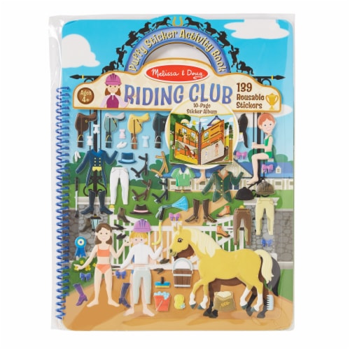 Melissa & Doug® Riding Club Puffy Sticker Activity Book Perspective: front