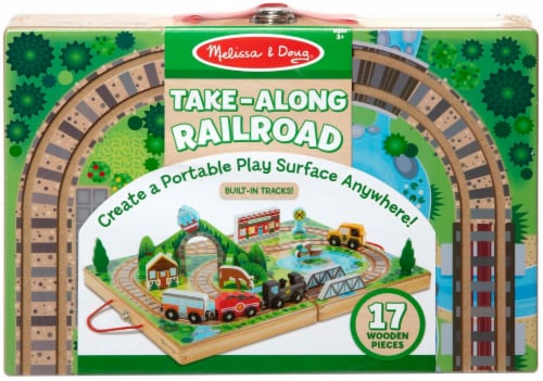 Melissa & Doug LCI30140 Take Along Railroad Perspective: front