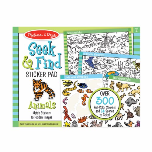 Melissa & Doug® Seek & Find Animal Sticker Pad Perspective: front