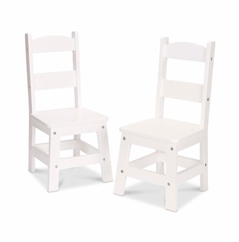 Melissa & Doug® Wooden Chairs - White Perspective: front