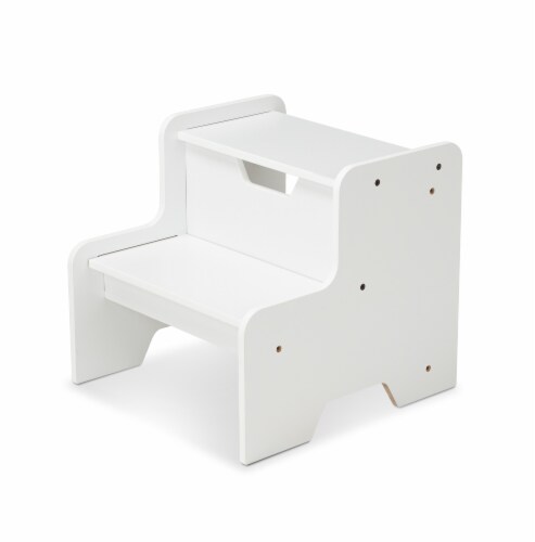 Melissa & Doug White Step Stool Perspective: front