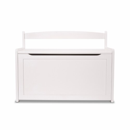 Melissa & Doug® Wooden Toy Chest - White Perspective: front