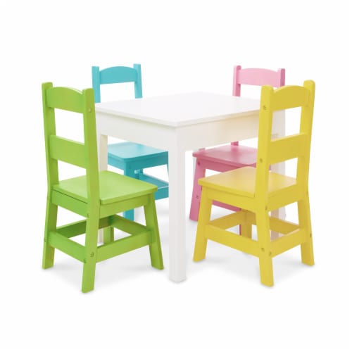 Melissa & Doug® Table with Pastel Chairs Perspective: front