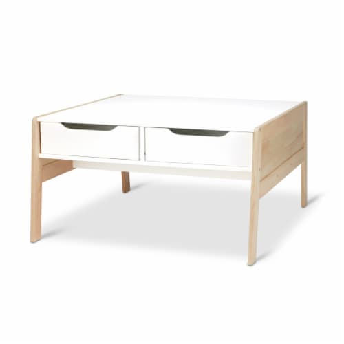 Melissa & Doug Wooden Art Activity Table with Bins Perspective: front