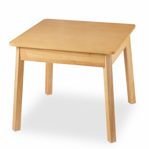 Melissa & Doug Natural Wooden Square Table Perspective: front