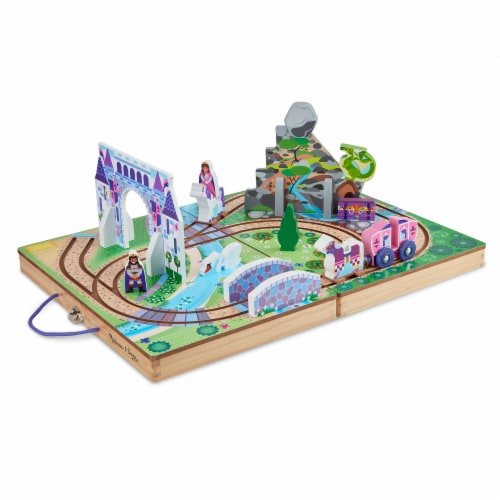Melissa & Doug® Wooden Take-Along Tabletop Kingdom Perspective: front