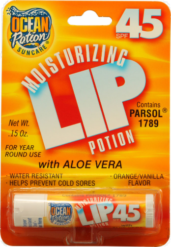 Ocean Potion Moisturizing Lip Potion with Aloe Vera SPF 45 Perspective: front