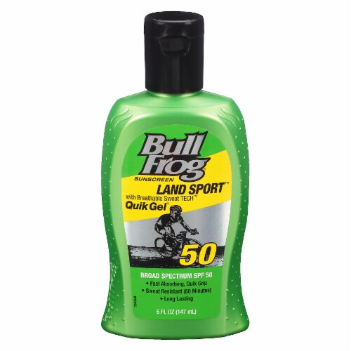 Bull Frog Land Sport Quik Gel SPF 50 Sunscreen Perspective: front