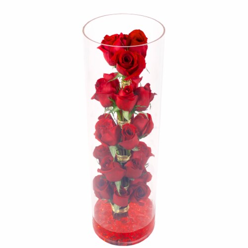 Opulent Rose Bouquet Vase Perspective: front