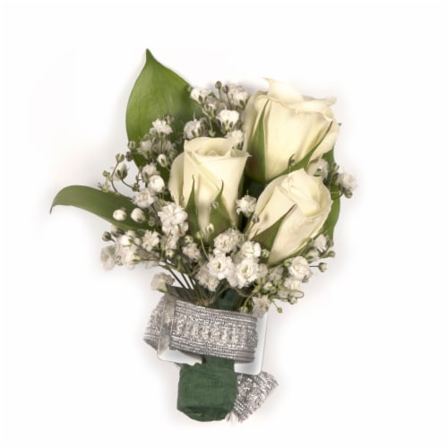 Corsage 3 Bloom - White Perspective: front