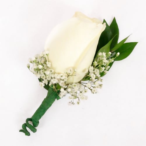 Boutoniere - White Perspective: front
