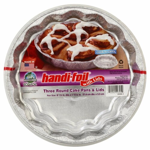 Handi Foil Eco-Foil Cook-N-Carry Cake Pans & Lids - 2 sets