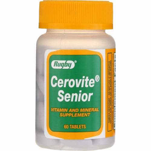 Rugby Cerovite Senior Vitamin & Mineral Supplement Tablets, 60 Ct Perspective: front