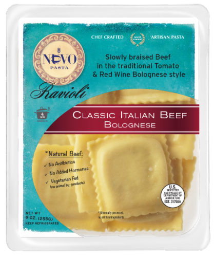 Nuovo Pasta Classic Italian Beef Bolognese Ravioli Perspective: front