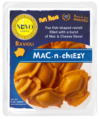 Nuovo Fun Ravs Mac N Cheezy Ravioli Perspective: front