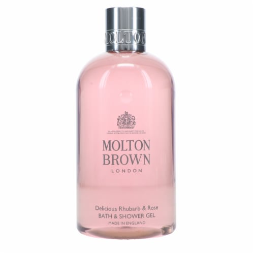 Molton Brown Delicious Rhubarb & Rose Bath & Shower Gel 300ml/10oz Perspective: front