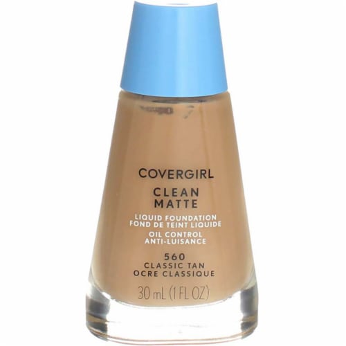 CoverGirl Clean 560 Classic Tan Oil Control Liquid Foundation Perspective: front