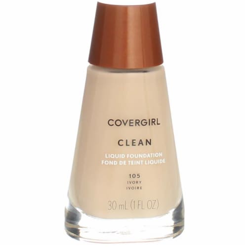 CoverGirl Clean 105 Ivory Liquid Foundation Perspective: front