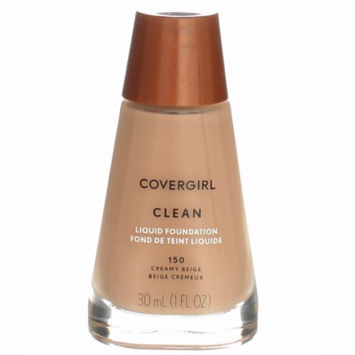 CoverGirl Clean 150 Creamy Beige Normal Skin Liquid Foundation, 1 ct ...