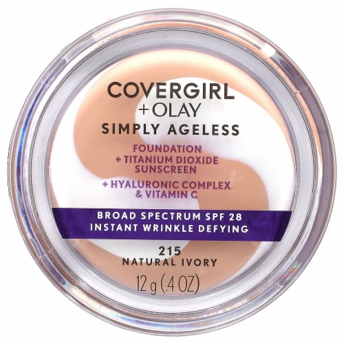 CoverGirl + Olay Simply Ageless 215 Natural Ivory Foundation Powder Perspective: front
