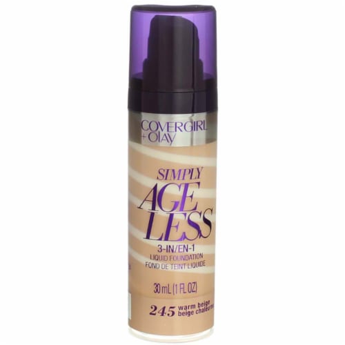 CoverGirl + Olay Simply Ageless 3-in-1 Liquid Foundation - Warm Beige 245 Perspective: front