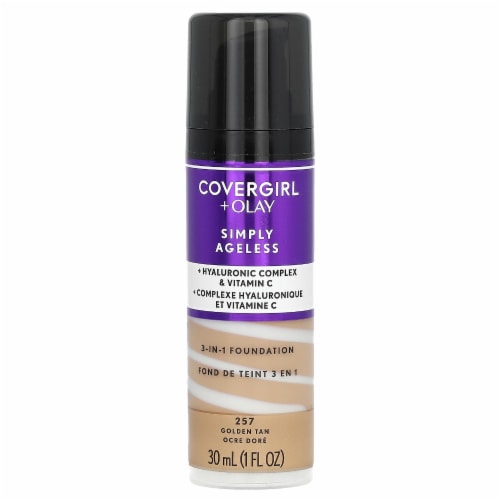 CoverGirl + Olay Simply Ageless 3-in-1 Liquid Foundation - 257 Golden Tan Perspective: front