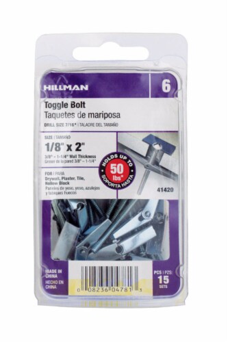 Hillman Steel Toggle Bolt Perspective: front