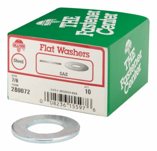 Hillman Zinc-Plated Steel 1 in. SAE Flat Washer 10 pk
