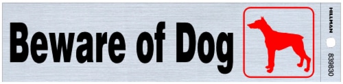 Hillman Beware Dog Sign Perspective: front