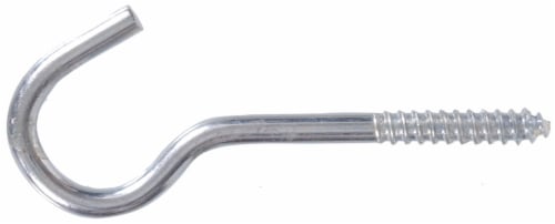 Hillman Zinc Ceiling Screw Hooks Perspective: front