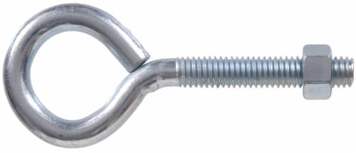 Hillman Hardware Essentials #16 Eye Bolts with Hex Nut Perspective: front