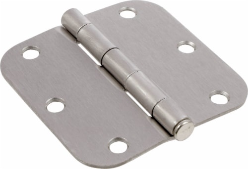 Hillman Residential Door Hinge - Satin Nickel Perspective: front