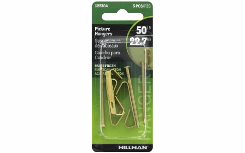 Hillman™ 50 Pound Brass Picture Hangers, 3 pc - Fry's Food Stores