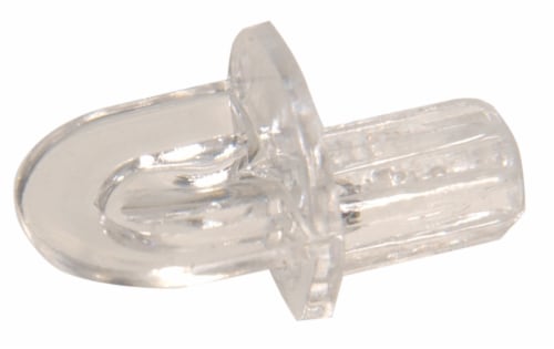 Hillman Plastic Shelf Pins - Clear - 8 Pack Perspective: front