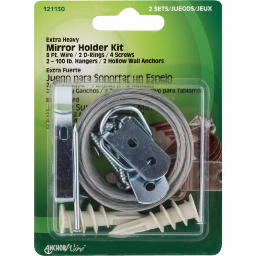 Hillman Anchor Wire Heavy-Duty Mirror And Picture Hanger Kit 121130 Pack of 5 Perspective: front