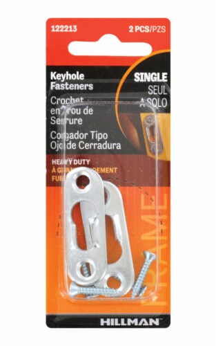 Hillman AnchorWire Steel-Plated Keyhole Picture Hanger 20 lb 2 pk Hillman AnchorWire Steel-Plated Keyhole Picture Hanger 20 lb 2 pk