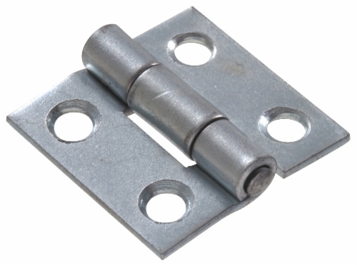 Hillman Hinge-Fixed Pin - Zinc Perspective: front