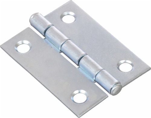 Hillman Hinge-Fixed Pin - Zinc Perspective: front