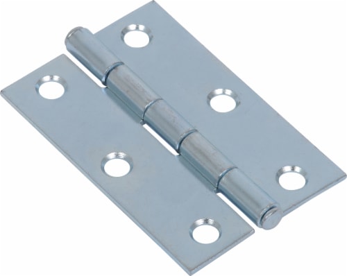 Hillman Hinge-Fixed Pin - Zinc Perspective: front