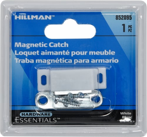 Hillman Magnetic Cabinet Catch - White Perspective: front
